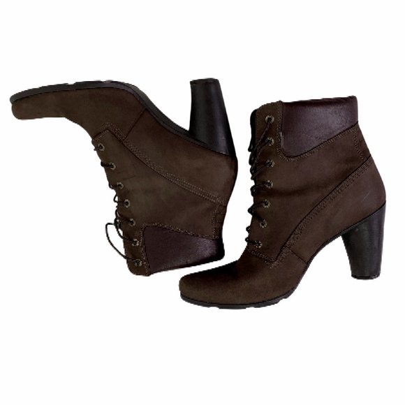 Timberland Glancy Brown Leather Ankle Boot 9.5 - Picture 4 of 11